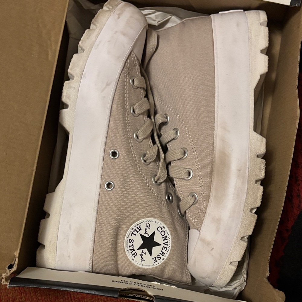 Converse Beige High-Top Sneakers
